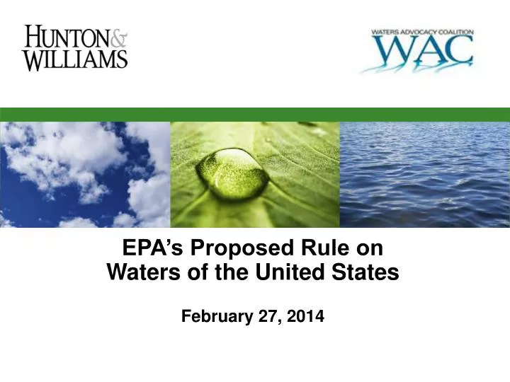 epa s proposed rule on waters of the united states february 27 2014