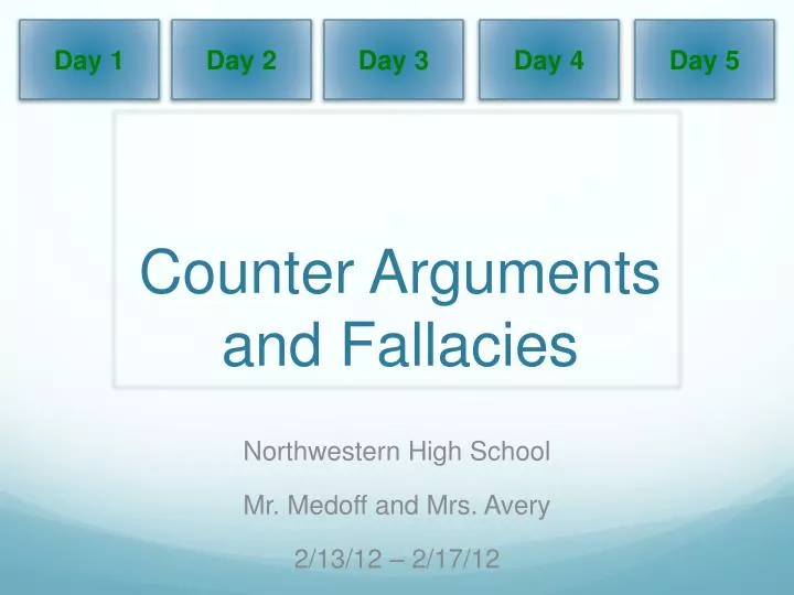 counter arguments and fallacies