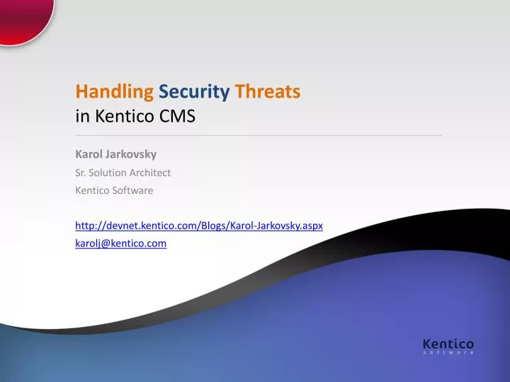 handling security threats in kentico cms
