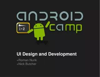 UI Design and Development