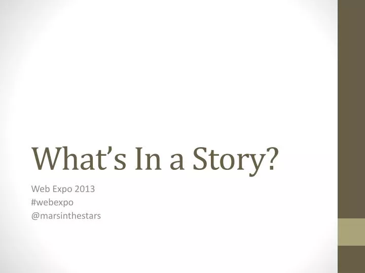what s in a story