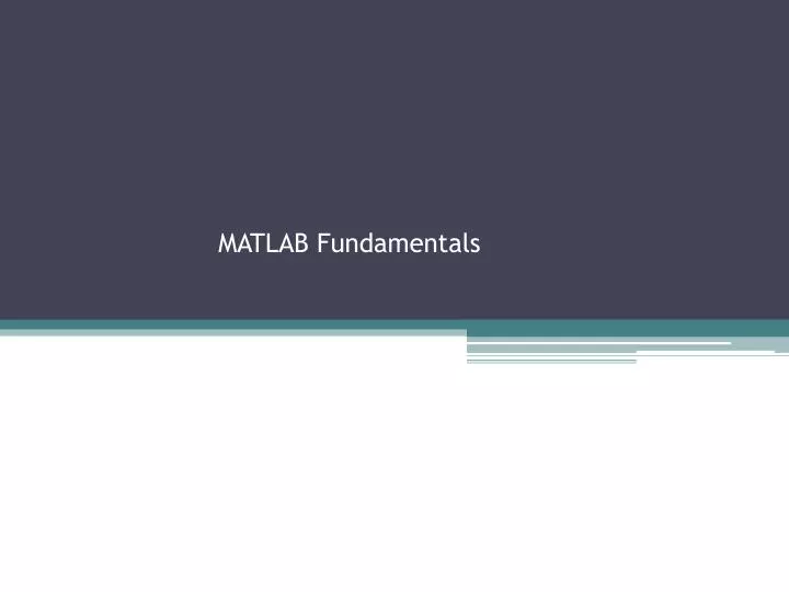 matlab fundamentals