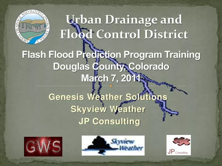 flash flood prediction program training douglas county colorado march 7 2011