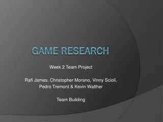 Game Research