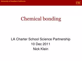 Chemical bonding