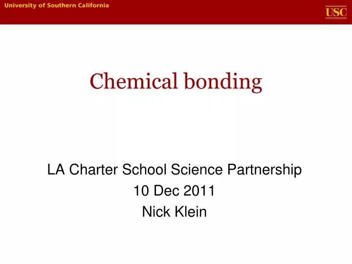 chemical bonding