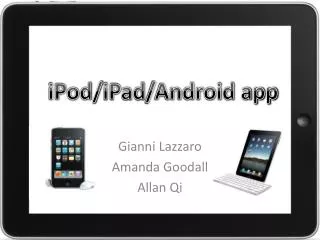 Gianni Lazzaro Amanda Goodall Allan Qi