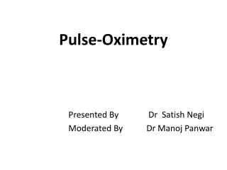 Pulse- Oximetry