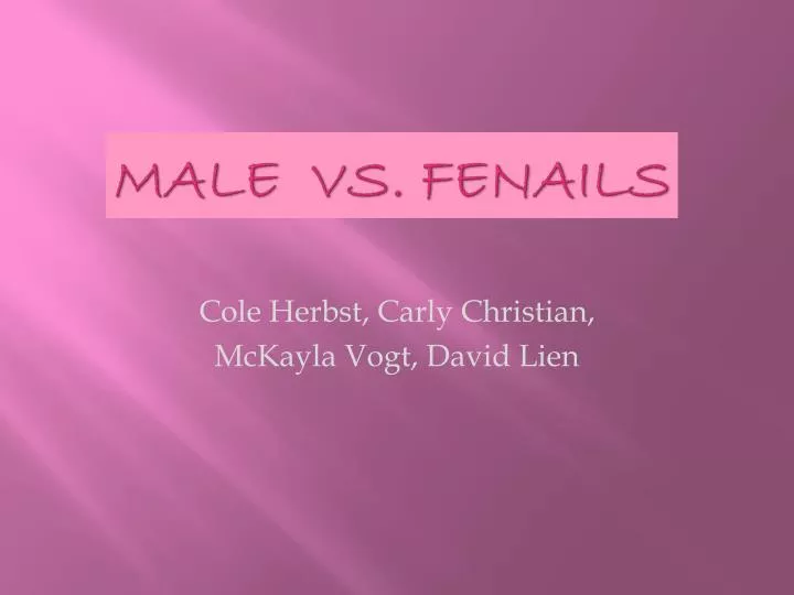 male vs fenails