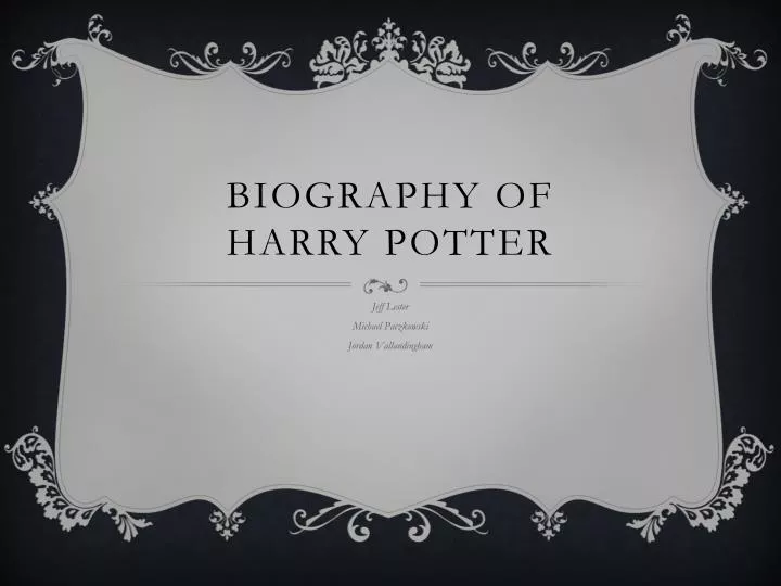 biography of harry potter