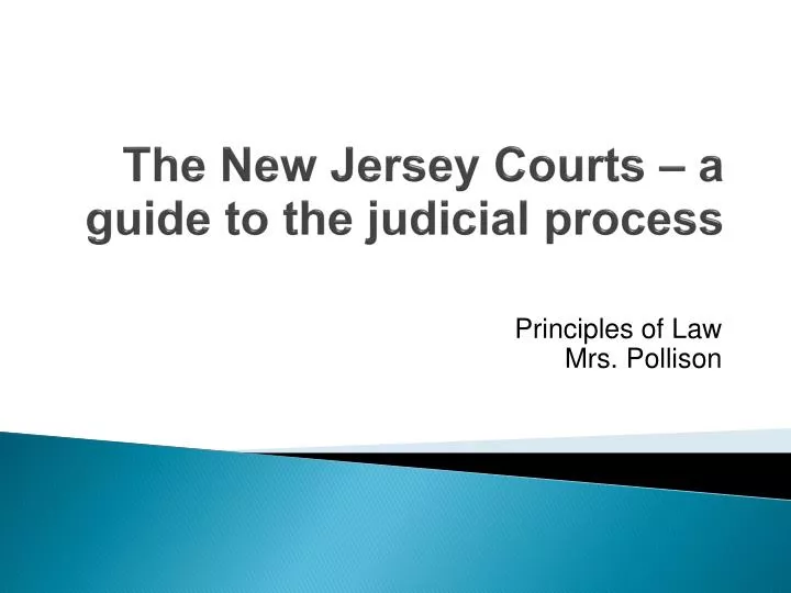 the new jersey courts a guide to the judicial process