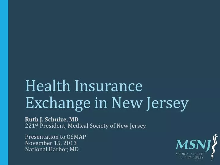 health insurance exchange in new jersey