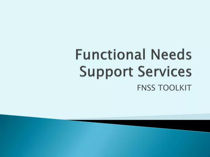 functional needs support services