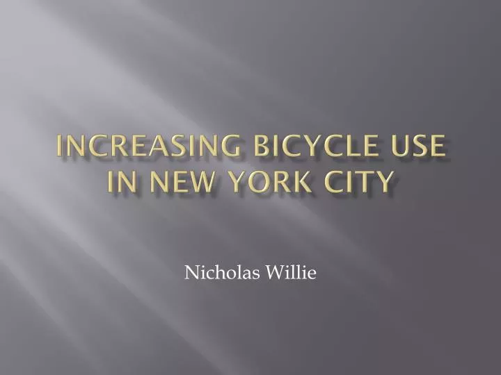 increasing bicycle use in new york city