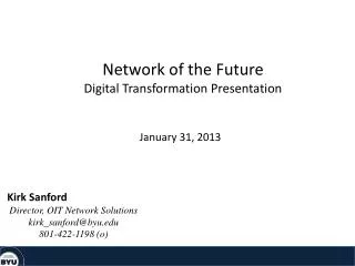 Network of the Future Digital Transformation Presentation