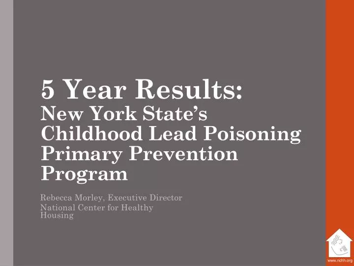 5 year results new york state s childhood lead poisoning primary prevention program