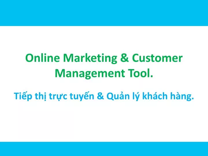 online marketing customer management tool