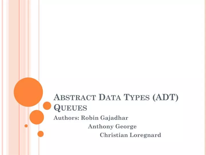 abstract data types adt queues