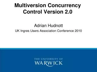 Multiversion Concurrency Control Version 2.0
