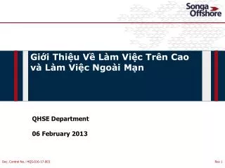 qhse department 06 february 2013