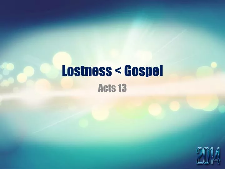 lostness gospel