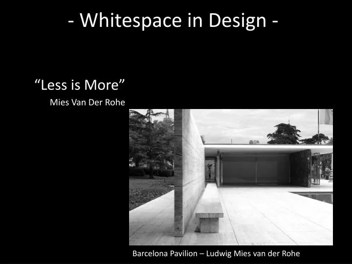 whitespace in design