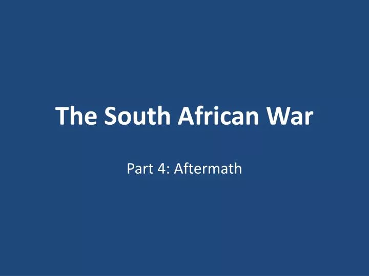the south african war