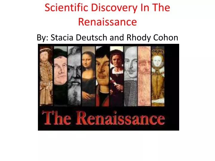 scientific discovery in the renaissance