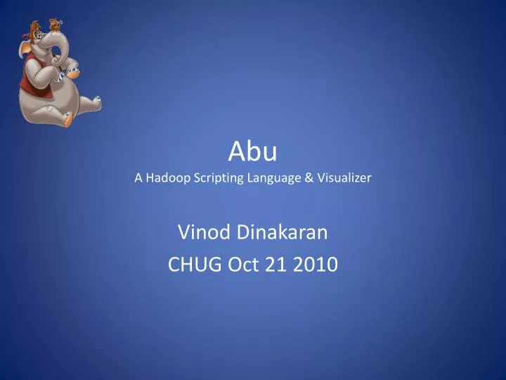 abu a hadoop scripting language visualizer