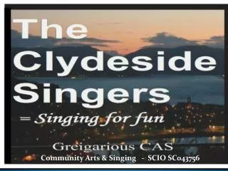 Community Arts &amp; Singing - SCIO SC043756