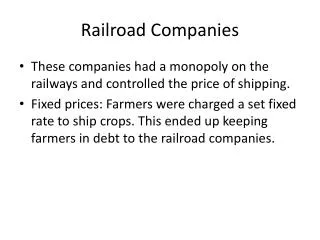 Railroad Companies