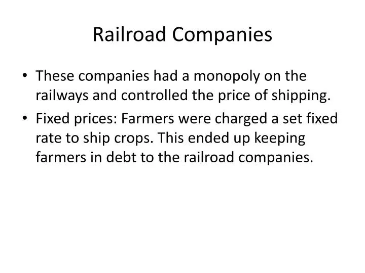 railroad companies