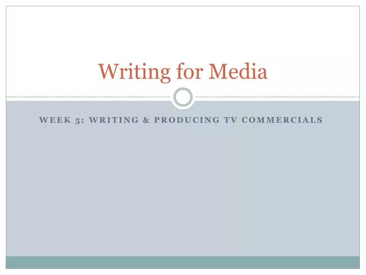 writing for media