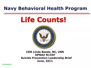 Navy Behavioral Health Program