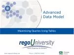 Maximizing Queries Using Advanced Data Model - slide 1
