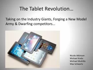 The Tablet Revolution…