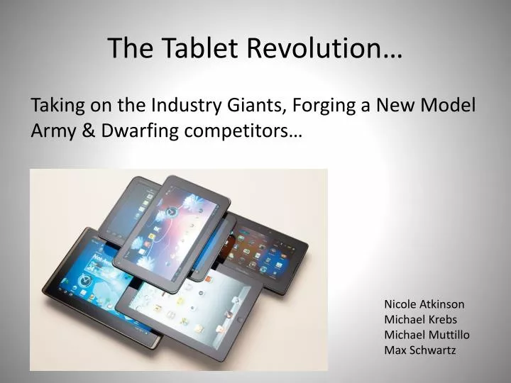the tablet revolution