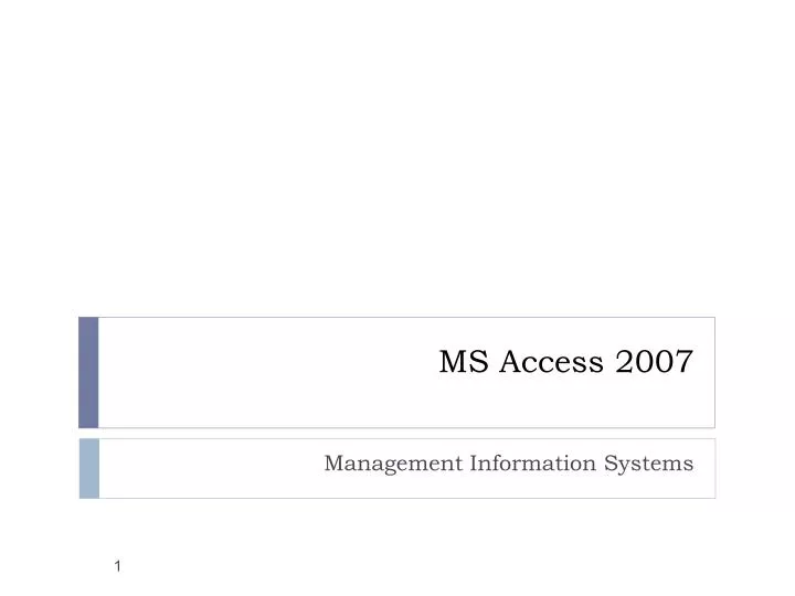 ms access 2007