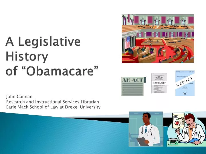 a legislative history of obamacare