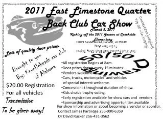 2011 East Limestone Quarter Back Club Car Show
