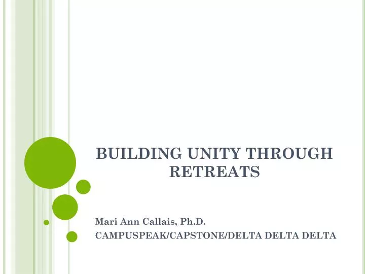 building unity through retreats