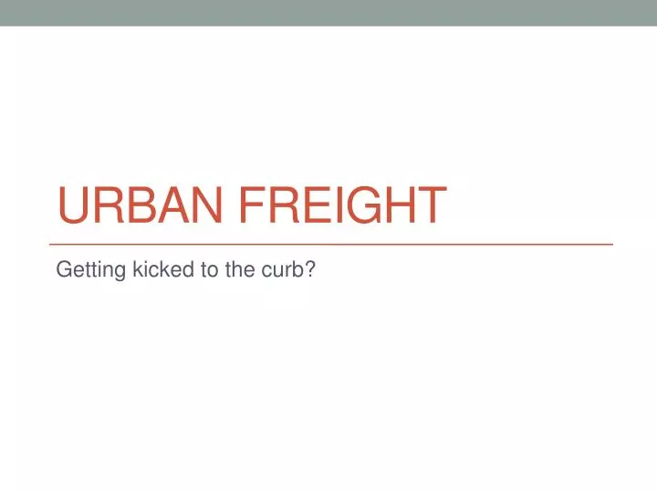 urban freight