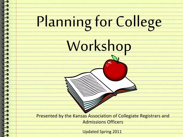 planning for college workshop