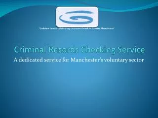 Criminal Records Checking Service