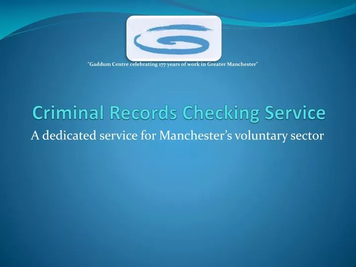 criminal records checking service