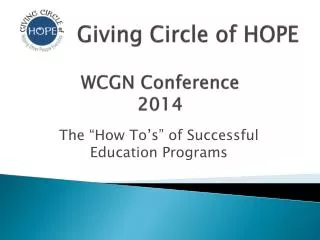 WCGN Conference 2014