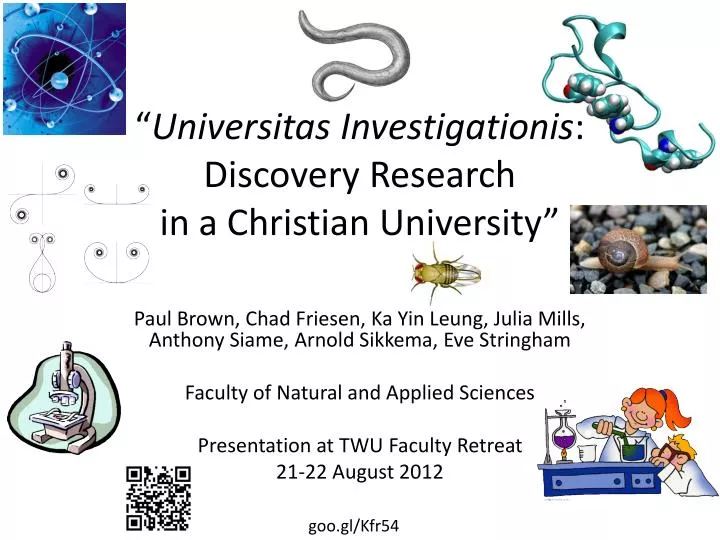 universitas investigationis discovery research in a christian university