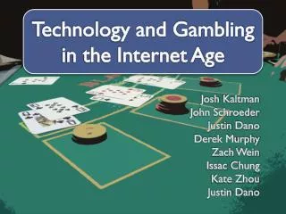 Technology and Gambling in the Internet Age