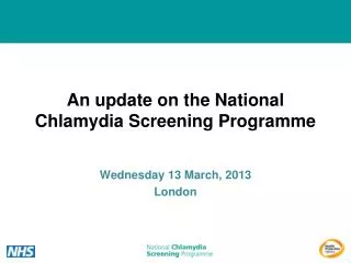 An update on the National Chlamydia Screening Programme