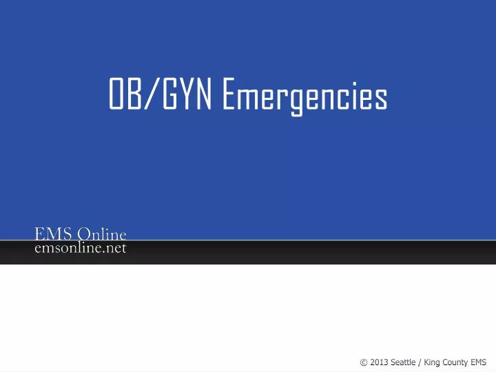 ob gyn emergencies